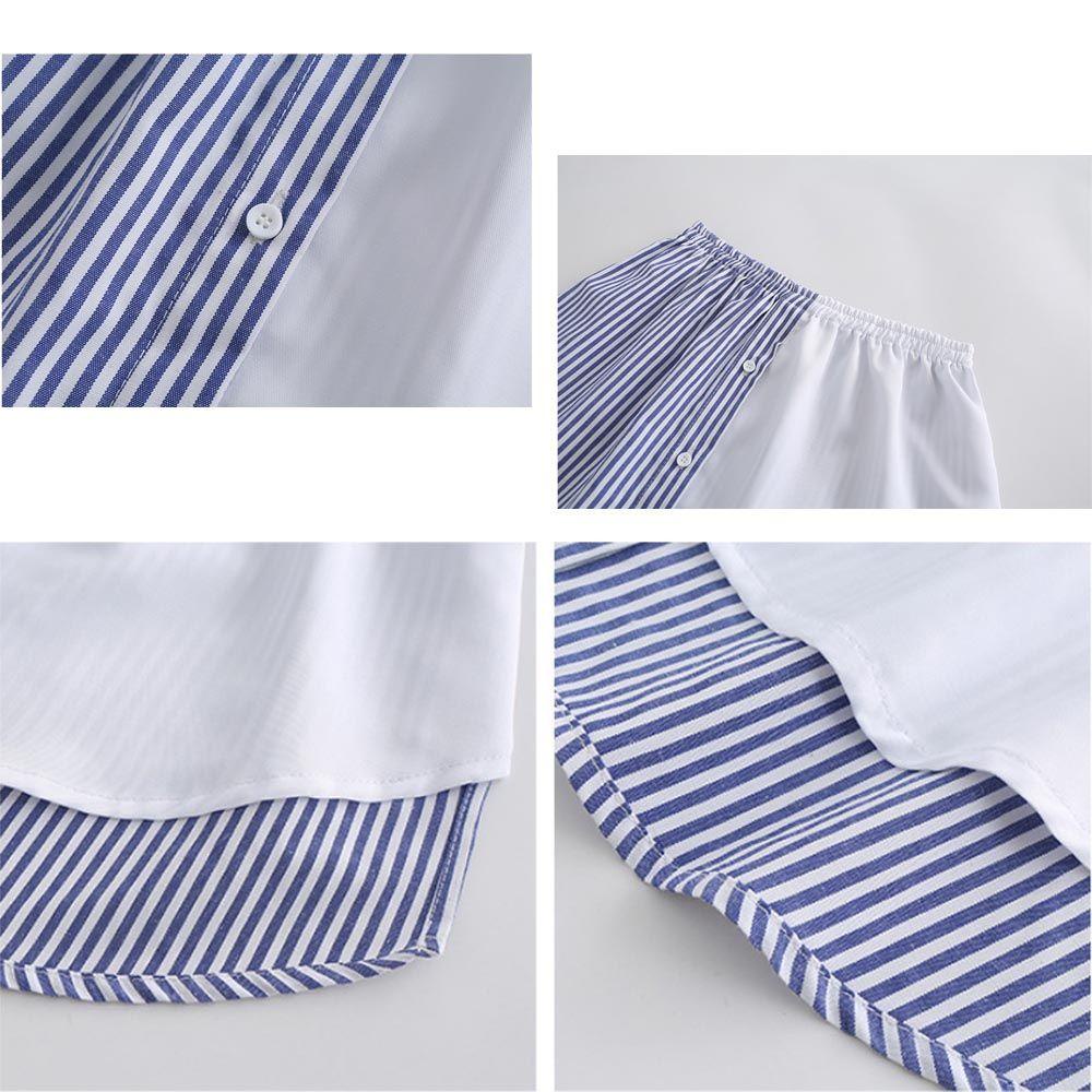 Diachavn layering Áo Sơ Mi Giả Viền Lửng Dài Nửa Thân Linh Hoạt