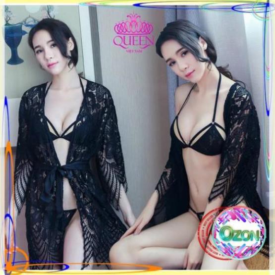[Hàng Loại I – Sale Sốc] Áo choàng ngủ ngọt ngào QS323A-Sét choàng kèm đồ lót cao cấp | BigBuy360 - bigbuy360.vn