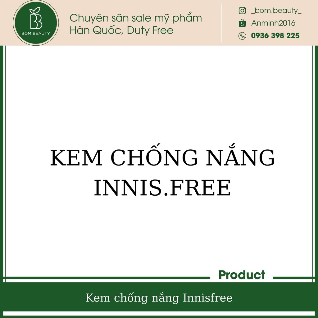 kem chống nắng Innisfree  Hàn quốc