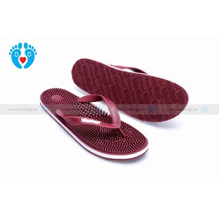 dép massage vinalogi đỏ bordo