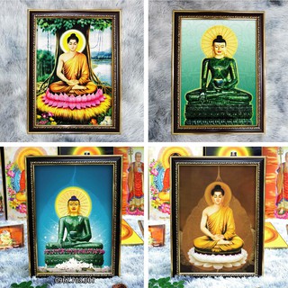 [NHIỀU MẪU] Tranh Phật Thích Ca (Phật Giáo) 36x48cm bằng vải phủ bóng khung composite xịn xò