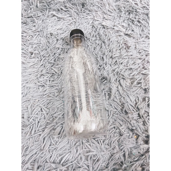 Chai nhựa 1 lit bầu cổ rộng nắp fi 38