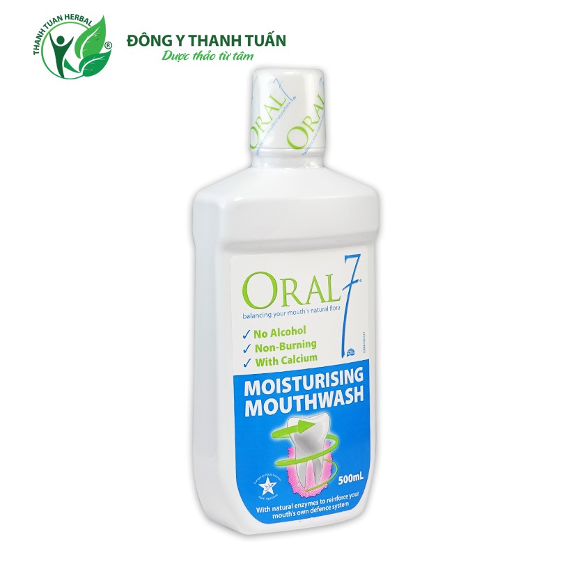 [THỂ TÍCH 500ML] NƯỚC SÚC MIỆNG GIỮ ẨM ORAL7 MOISTURISING MOUTHWASH - DÀNH CHO NGƯỜI BỊ HÔI MIỆNG DO KHÔ MIỆNG, RĂNG GIẢ