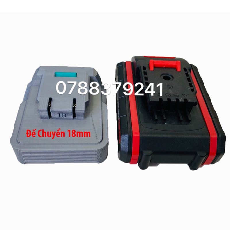 Ngàm Đế Chuyển Chân Pin MAKITA Sang Chân Pin Các Dòng Máy 18mm 22mm 24mm v.v