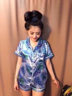 Bộ pizama phi lụa rẻ đẹp