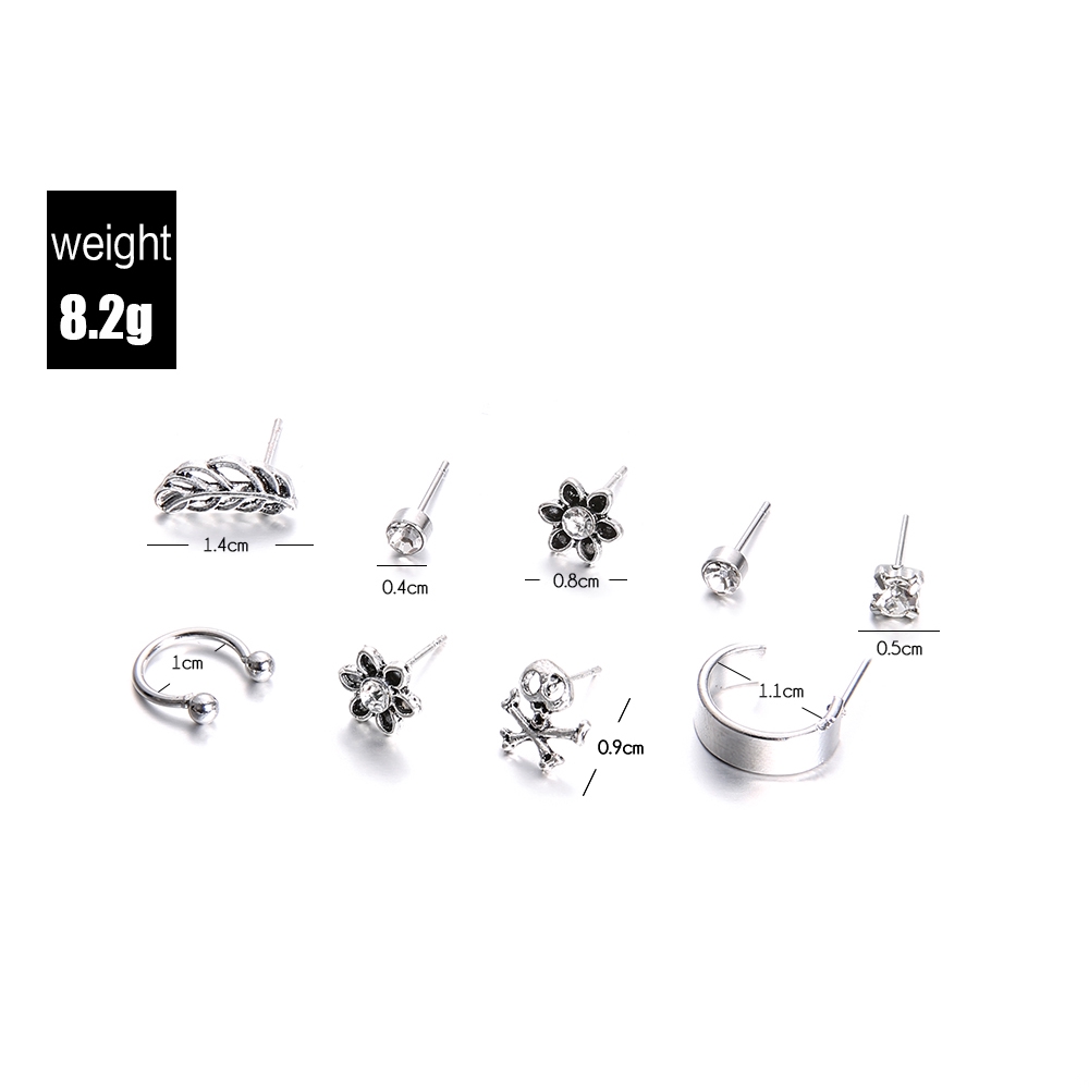 Set 9 chiếc hoa tai phong cách cổ điển thời trang cho nữ