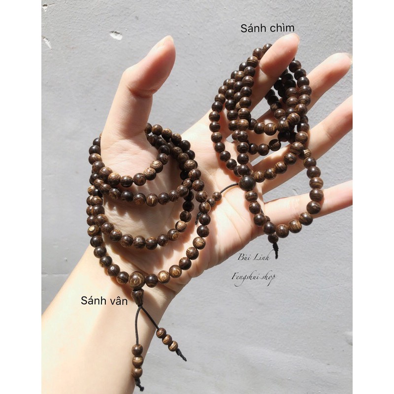 Vòng tay trầm hương sánh chìm sánh vân hàng chất lượng cao