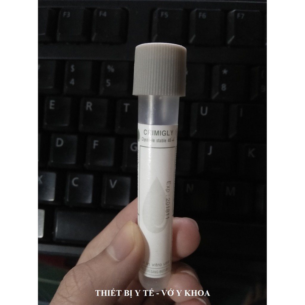 Ống nghiệm Chimily màu xám - hộp 100 cái