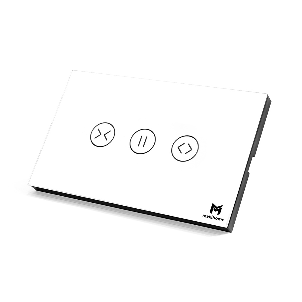Công Tắc Cửa Cuốn  Wi-Fi Makihome Tích Hợp HomeKit - Chữ nhật kính Tràn Viền