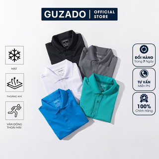 Áo Polo Nam Cổ Bẻ Guzado Vải Cá Sấu Cotton Cao Cấp, Phong Cách Trẻ Trung, Chuẩn Form, nhiều màu GPL03