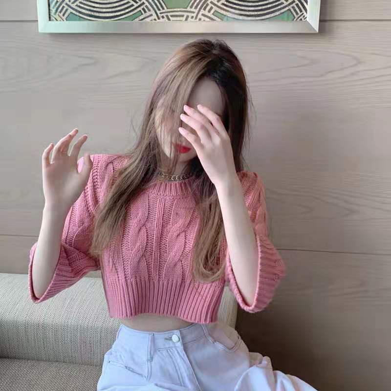 Áo Sweater Dáng Rộng Lưng Cao Thời Trang Mùa Đông 2022 Cho Nữ