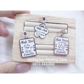 Mặt khắc tên đủ hình bạc ta dành cho các bé xưởng bạc phương cảnh cpj