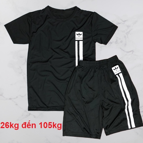 Bộ Thể Thao Nam Mùa Hè bigsize mặc ở nhà mẫu 4 vạch và nhiều mẫu đẹp chất thun co giãn thoải mái