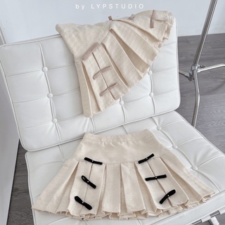 [ LILY MINI SKIRT  ] Chân Váy Dạ Tweed Xếp Li ✨