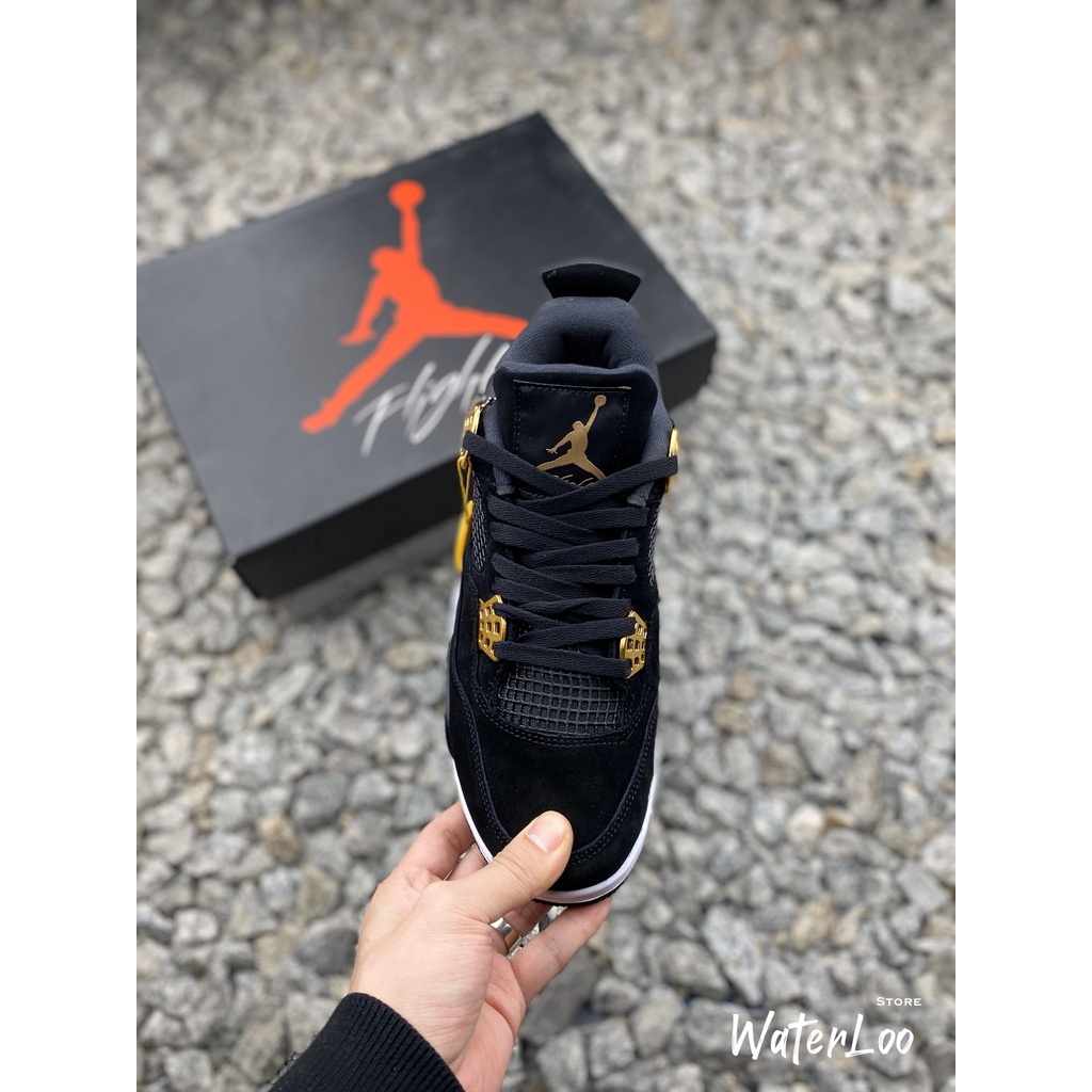 Giày Thể Thao Nam Giày Sneaker Nam Air Jordan 4 Royalty Đen Đế Trắng Cổ Thấp Waterloo Shop