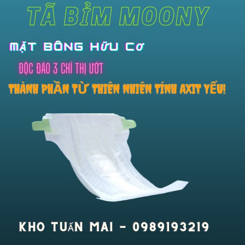 Bỉm Moony natural 💝FREESHIP💝 tã Nội Địa Nhật Chính Hãng Cộng Miếng/Siêu Cộng Miếng Dán/Quần Đủ Size NB96/S90/M68/L58/L50