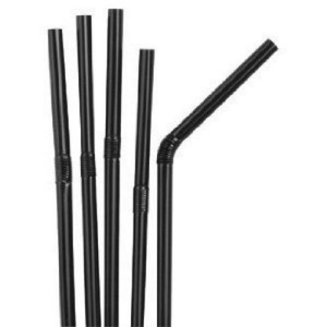 Ống hút sinh tố xoắn đen 80 cái 1 gói