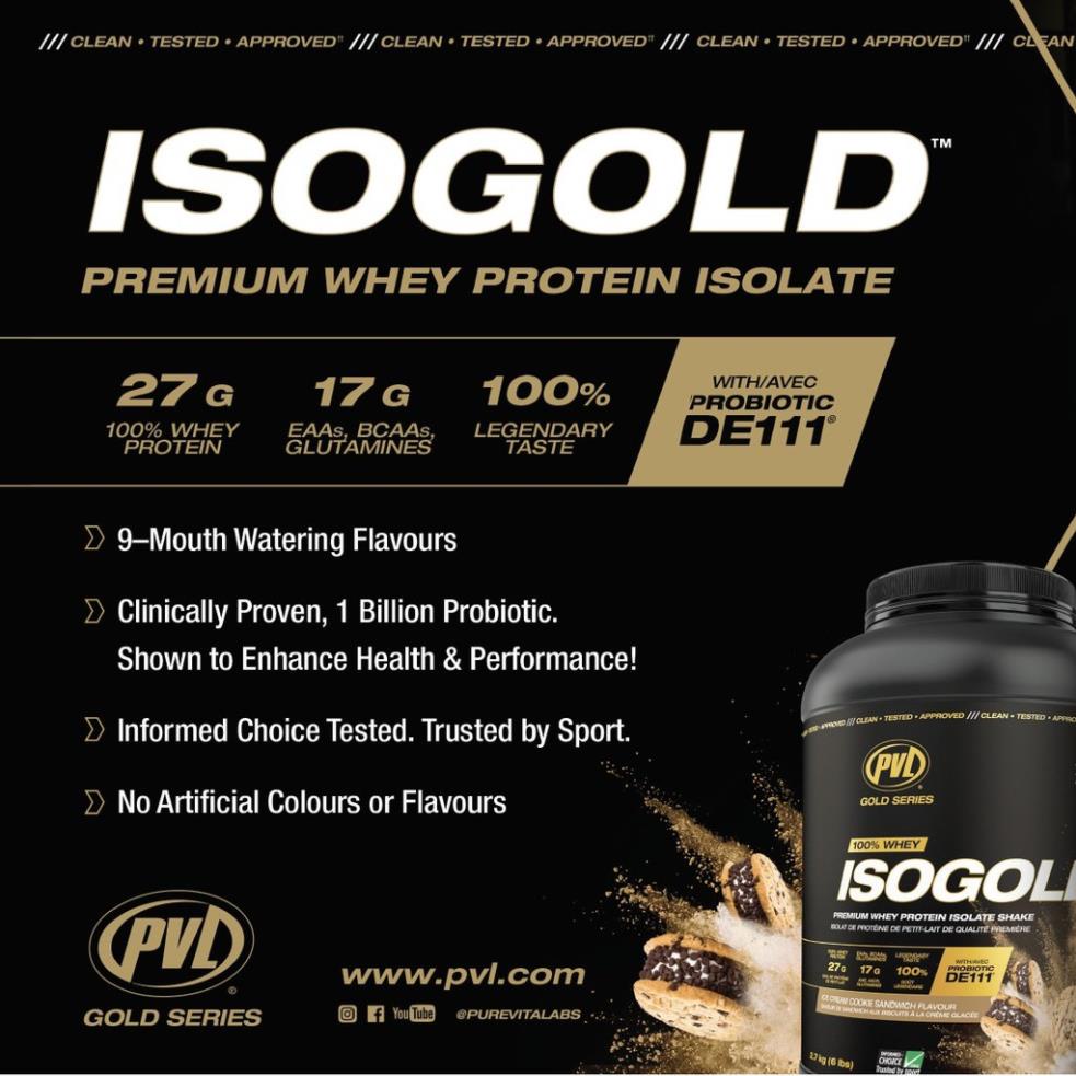 PVL ISO GOLD ISOLATE WHEY 2 LBS | SỮA WHEY PROTEIN TINH KHIẾT Phục Hồi Và Phát Triển Cơ Bắp
