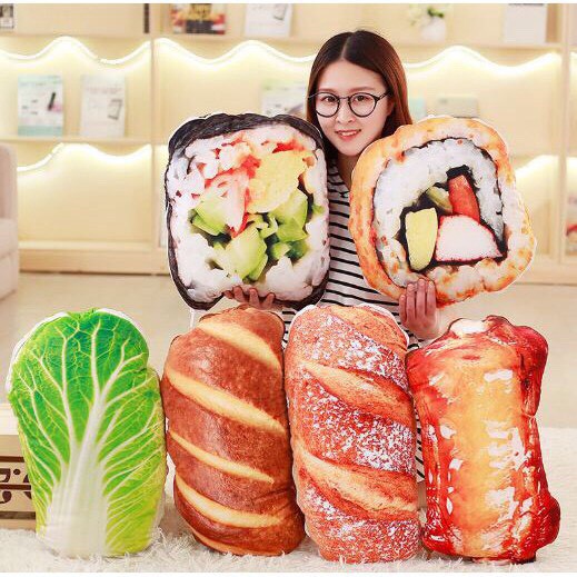 Chăn gối ngủ văn phòng 3 in 1 Gối 3D nhiều hình  _MOMOMART