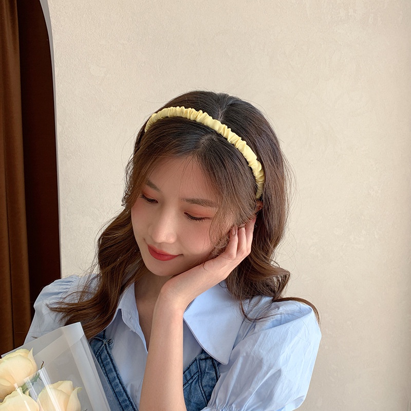 Băng đô cài tóc rửa mặt lụa satin cute cho bé gái Alaba