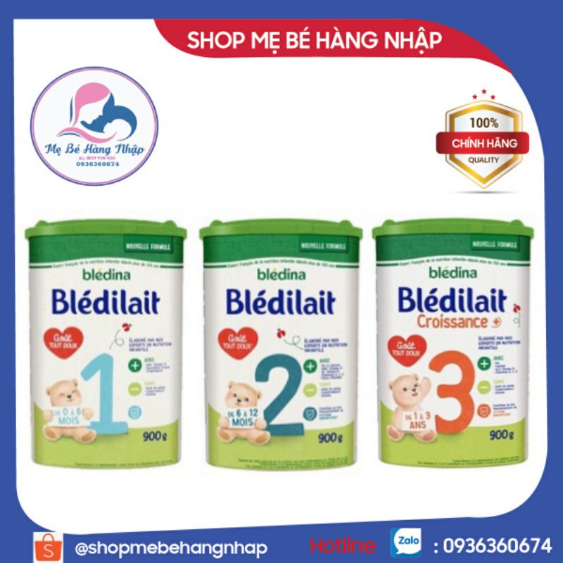 Sữa Bledilait Mẫu Mới số 1,2,3 900g - Mẫu mới