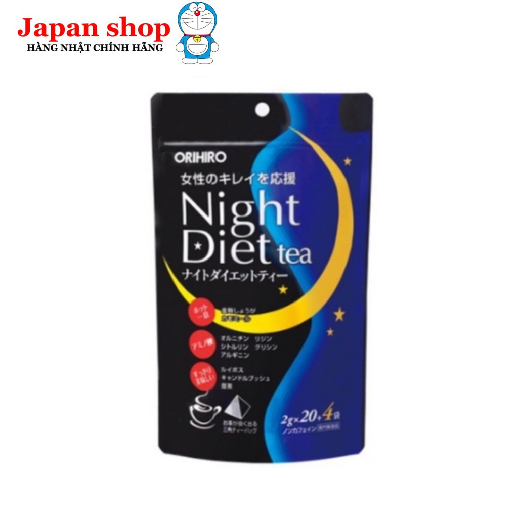 Trà Giảm Cân Orihiro Ban Đêm Night Diet Tea Nhật Bản Hỗ Trợ Giảm Cân 20 gói/túi 24 gói/túi .