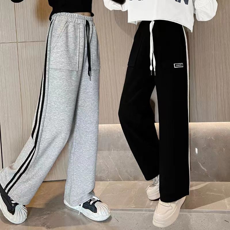 Quần Dài Thể Thao Dáng Suông Thời Trang Mùa Thu Cho Bé Gái