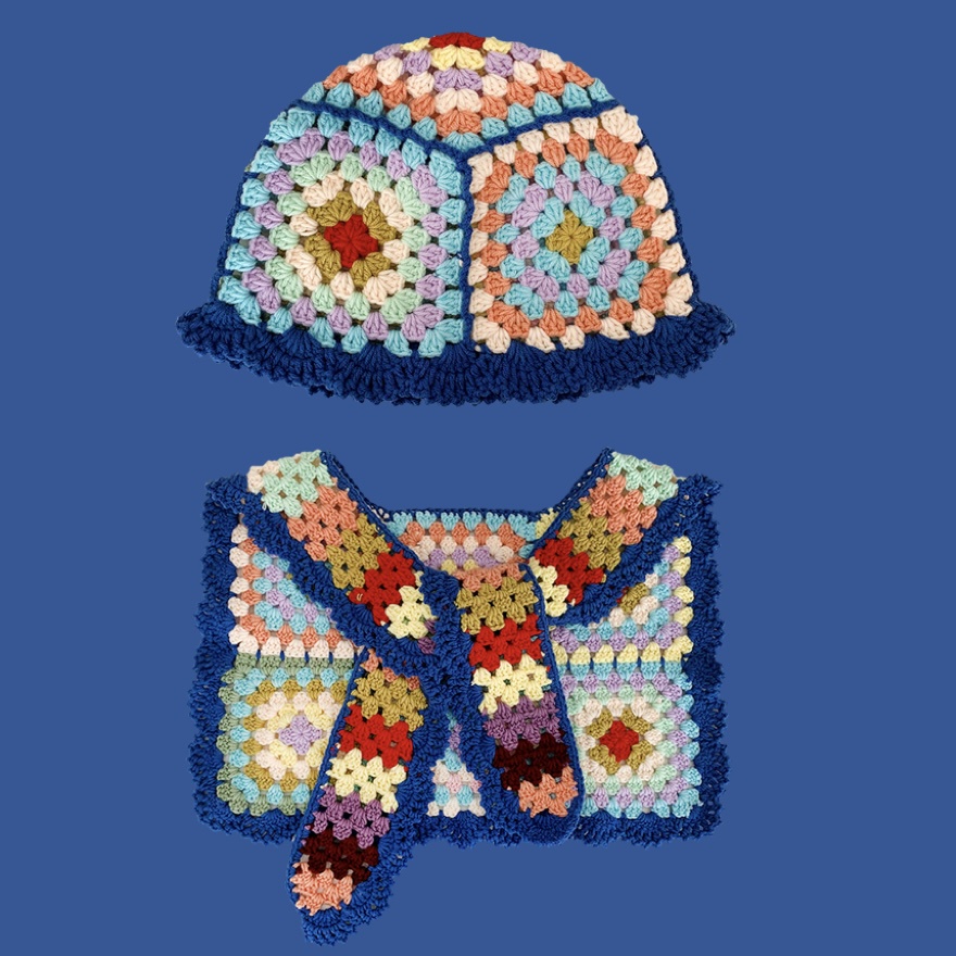 Mũ dệt kim Mg STUDIO thủ công nhiều màu sắc