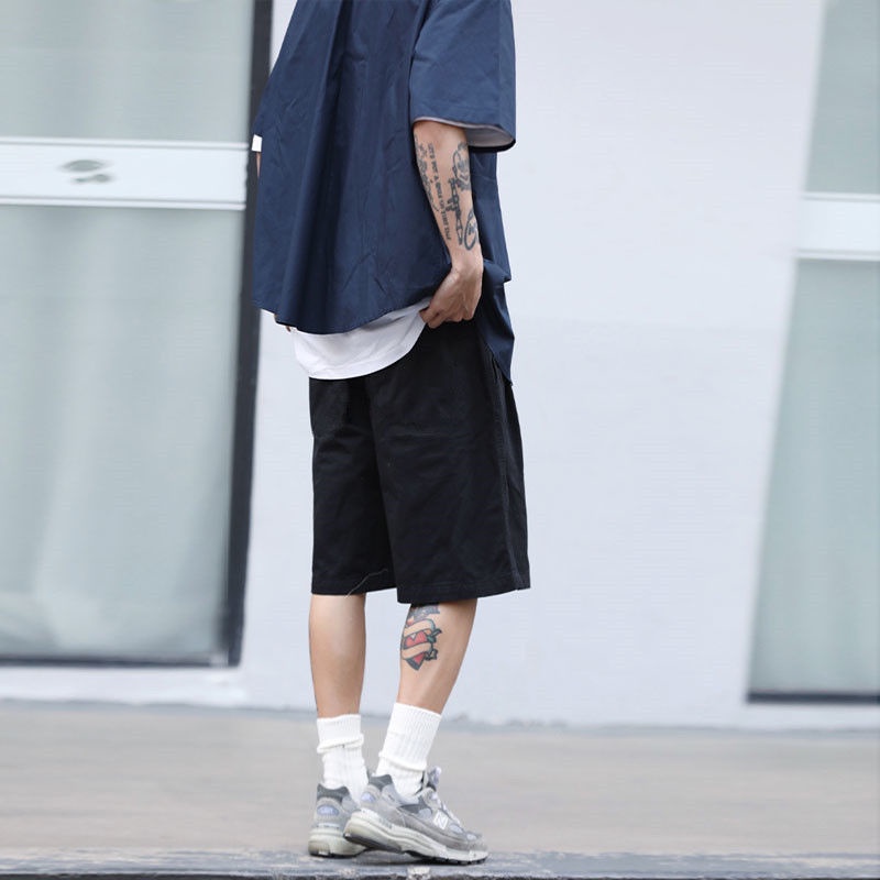 Quần short dáng rộng phong cách Nhật Bản thời trang mùa hè mới 2022 dễ phối đồ dành cho nam nữ