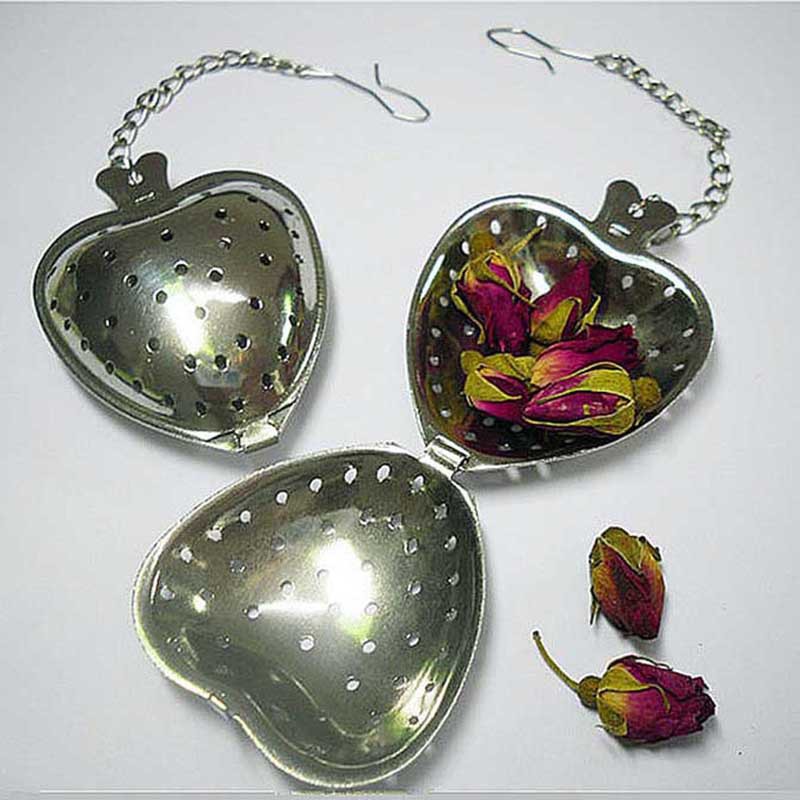 Dụng cụ lọc trà hình trái tim bằng thép không gỉ