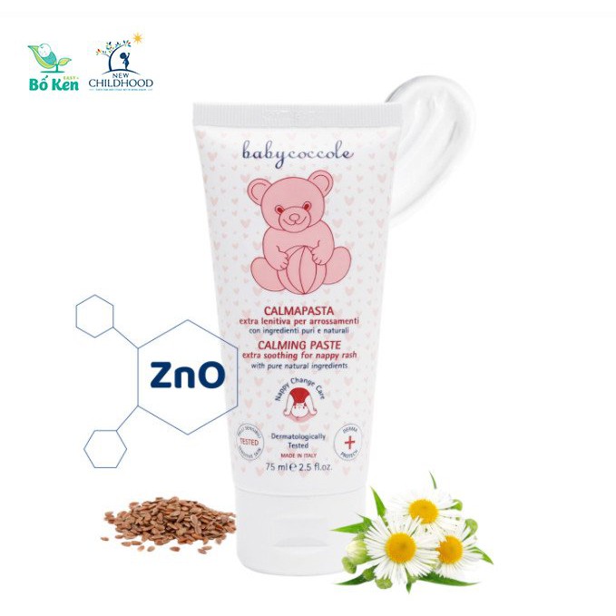 Shop Bố Ken - Kem chống hăm chiết xuất hoa cúc và ZnO Babycoccole cho bé từ 0M+ [Tuýp 75ml]