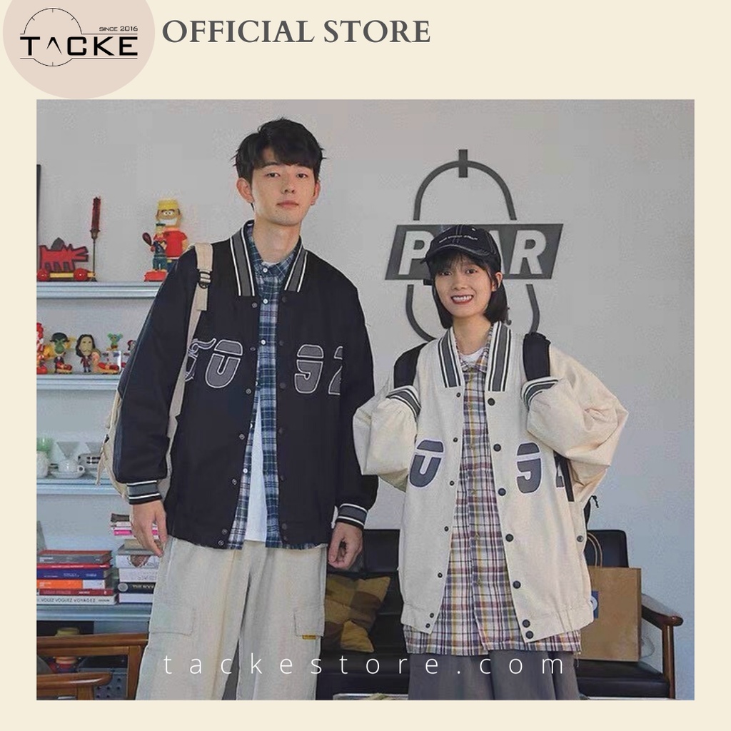 Áo khoác bomber dù TEEN unisex nam nữ form rộng 2 lớp Chống Nắng Siêu Hot Jacket Bomber TACKE STORE