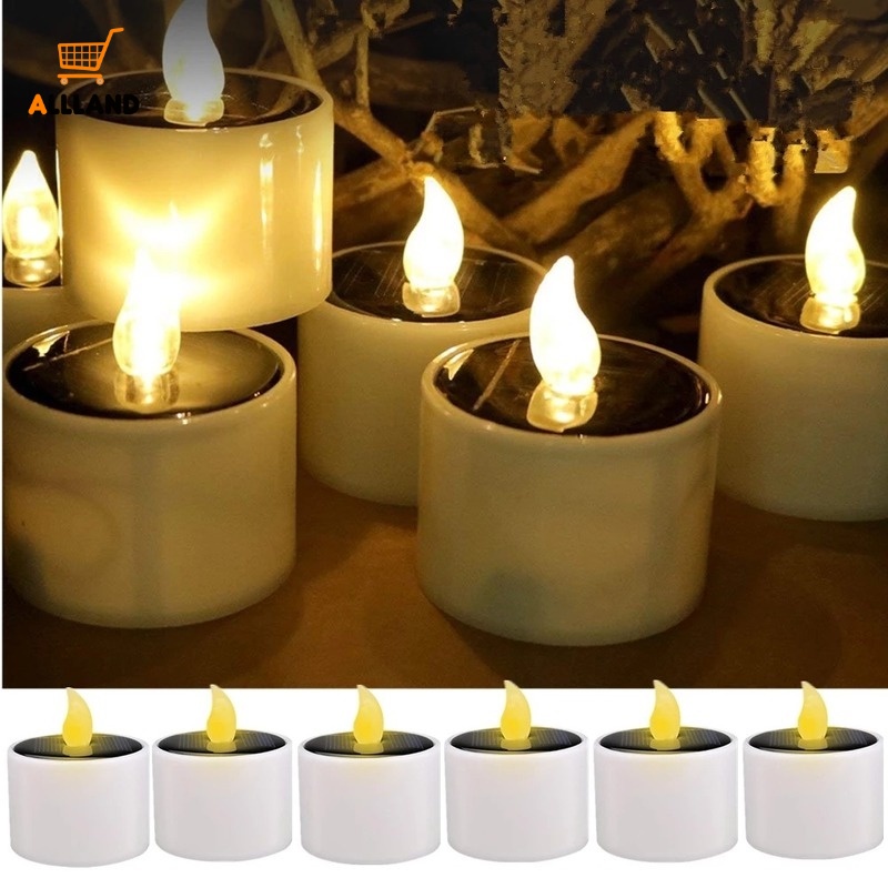Đèn Led Năng Lượng Mặt Trời Hình Nến Chống Thấm Nước Trang Trí Sân Vườn