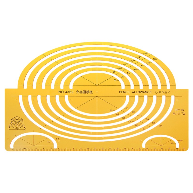 K Resin Template Ruler Stencil Measuring Tool For Drawing Many Size Round Circle