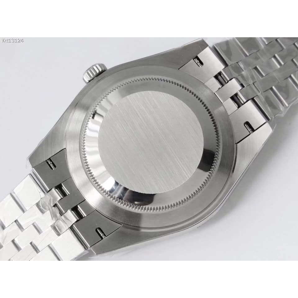 Đồng hồ Nam Rolex 3kim 1 lịch mặt ghi xám số đá máy nhật chạy cơ Automatic size 41mm vỏ trắng