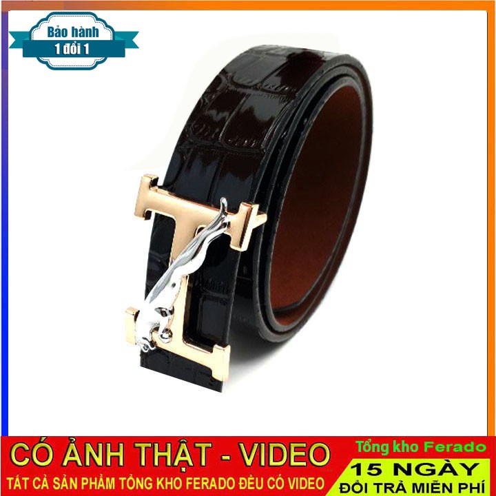 Dây thắt lưng da chữ H CB03