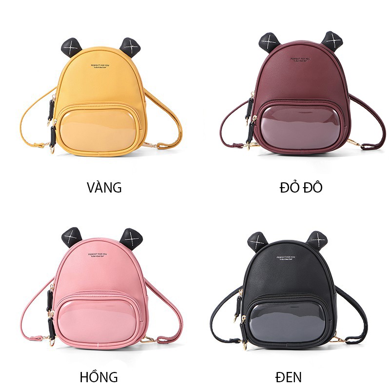 Balo Nữ Mini Thời Trang Chính Hãng PERFECT FOR YOU Kiểu Dáng Vintage Độc Đáo Đi Học Đi Chơi Cá Tính PFY06 - Tukado