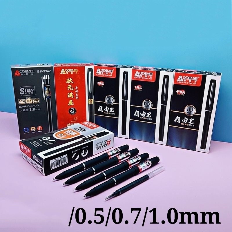 Bút Gel ODEMEI ngòi 1.0mm luyện viết chữ Hán đẹp, Tập viết tiếng trung thư pháp