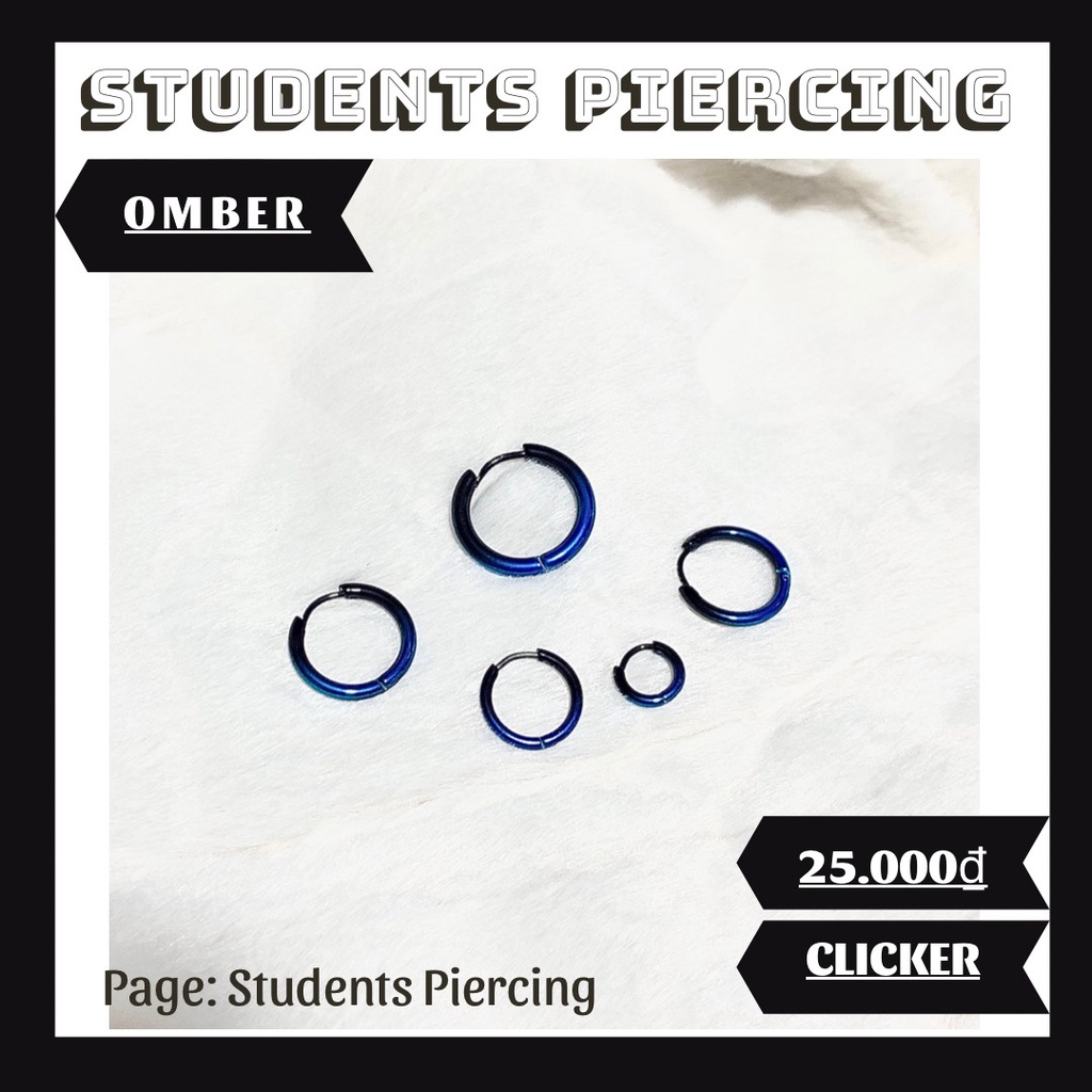 [Rẻ Vô Địch] Khuyên Tai Vòng Màu Omber - Khuyên Tai Vòng Cá Tính