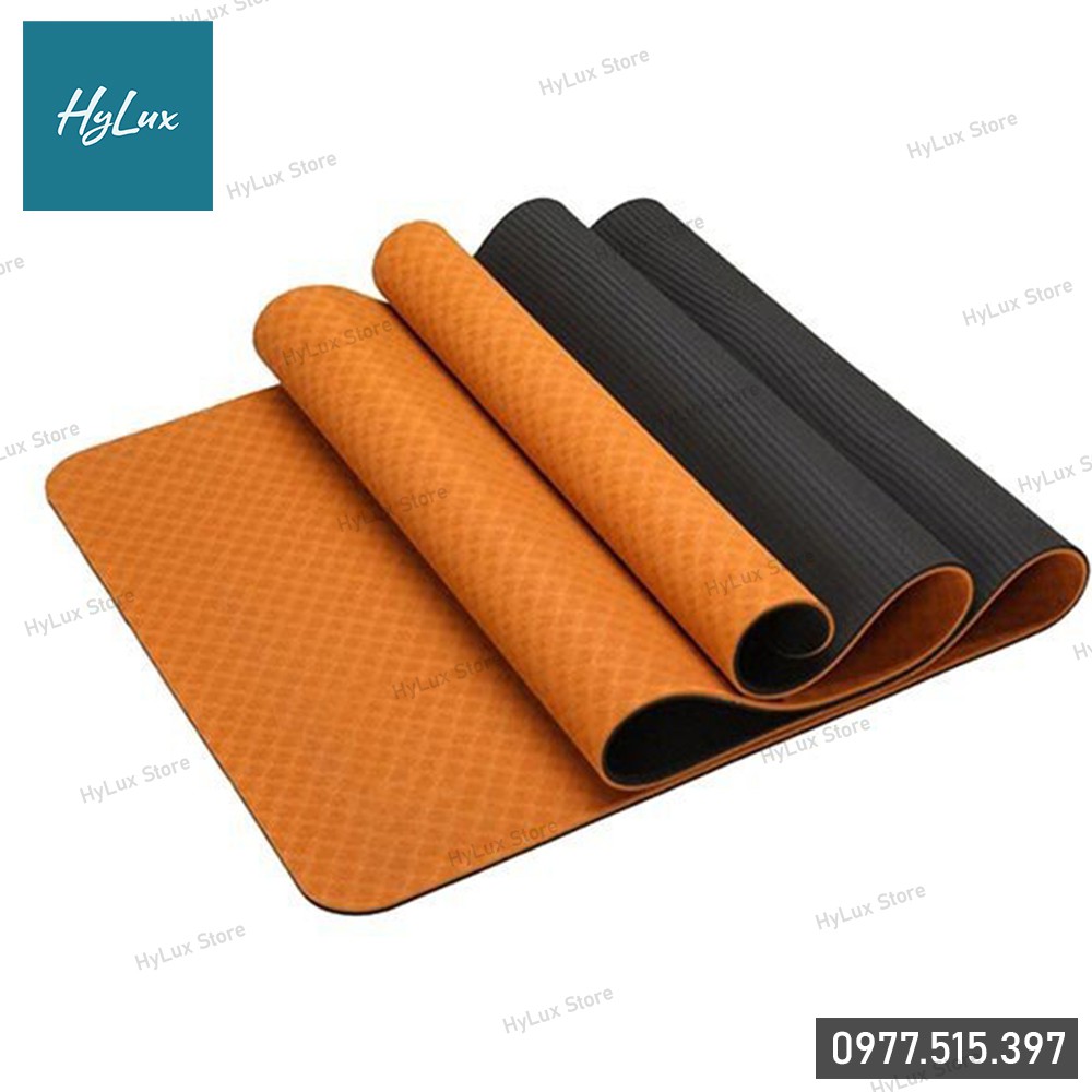 Thảm Tập Yoga TPE 2 lớp 6mm Cực XỊn - Thảm Tập Gym Định Tuyến 6 Màu (Kèm ảnh chụp thật)