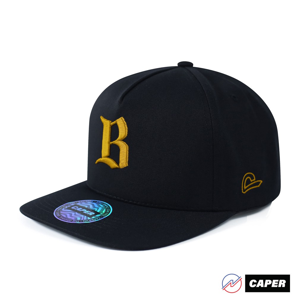 Mũ nón snapback form đứng chính hãng Caper thêu chữ B nhiều màu phong cách hiphop cá tính trẻ trung