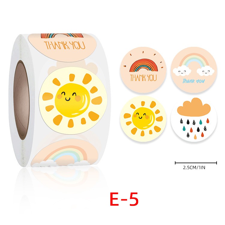 Set 500 tem dán THANK YOU - UniLabel