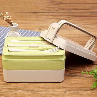 HCM - Hộp cơm kiểu Nhật 3 tầng (nhựa lúa mì)