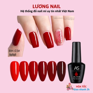 Sơn gel As sơn móng tay các tone màu đỏ chai 15ml mã BH