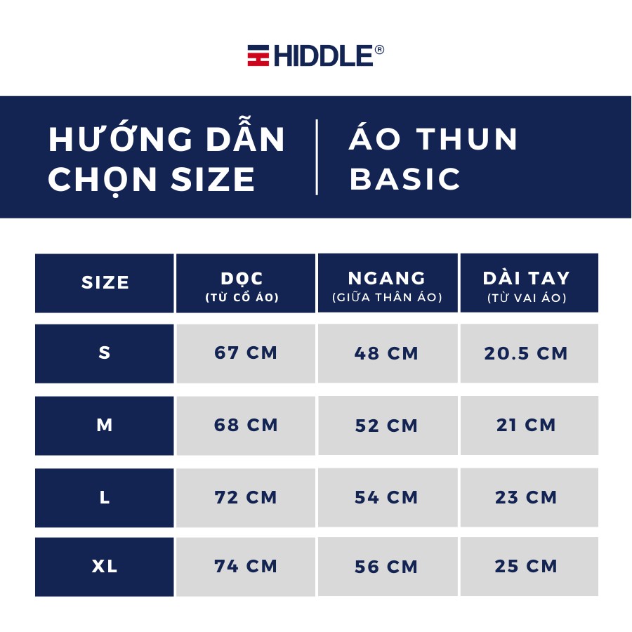 Áo thun nam form rộng tay ngắn BASIC, áo phông nam không cổ HIDDLE 810205