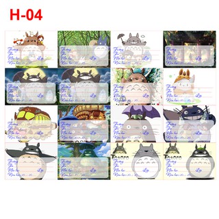 Nhãn vở anime Totoro ( 1 set 16 cái nhãn vở)