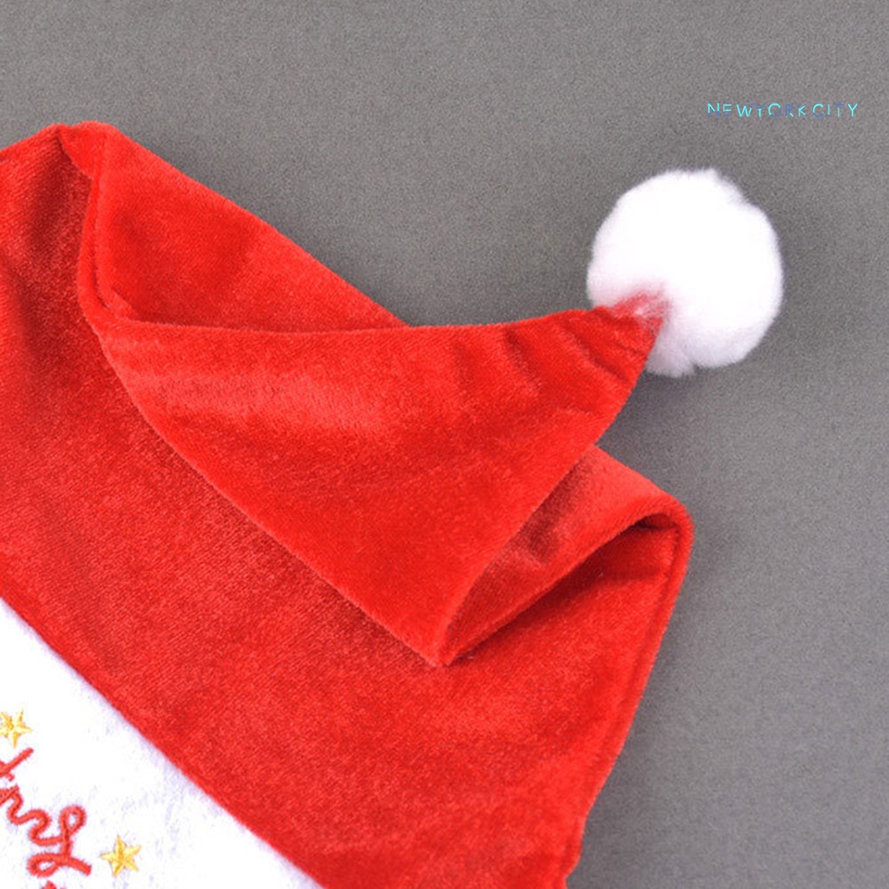 Mũ Ông Già Noel Bằng Nhung Lông Phong Cách Giáng Sinh
