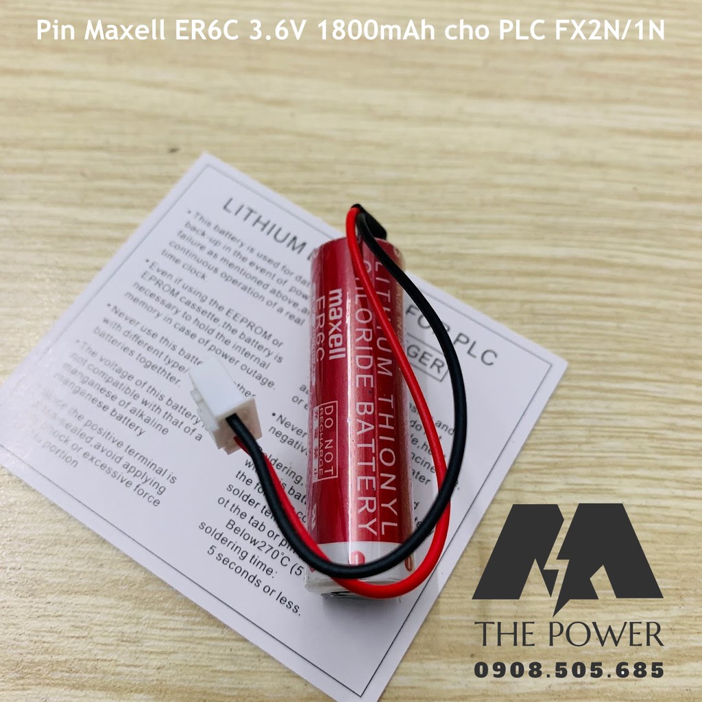 Pin Maxell ER6C 3.6V 1800mAh cho PLC FX2N/1N