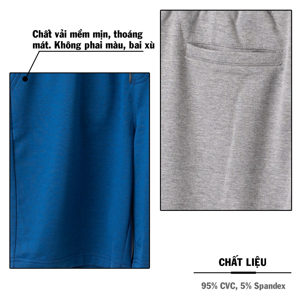 Quần Short Thể Thao Nam 5S (5 Màu), Lưng Chun, Ống Suông, Chất Cotton Thoáng Mát, Siêu Đẹp (QNN0301S1-01) | BigBuy360 - bigbuy360.vn