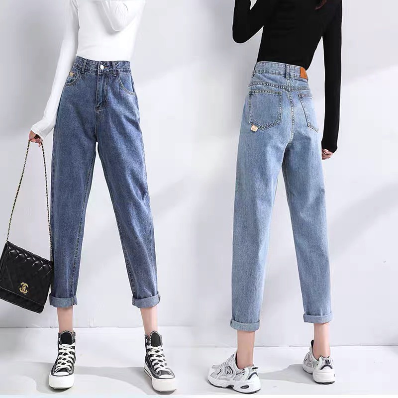 Quần jean nữ , quần bò baggy ống suông đứng, cá tính năng động hit hot 2022